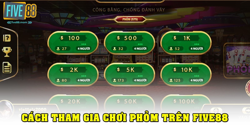 Chi tiết cách đánh bài phỏm trên FIVE88