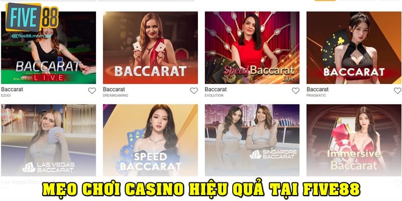 Mẹo chơi siêu hay tại casino Five88